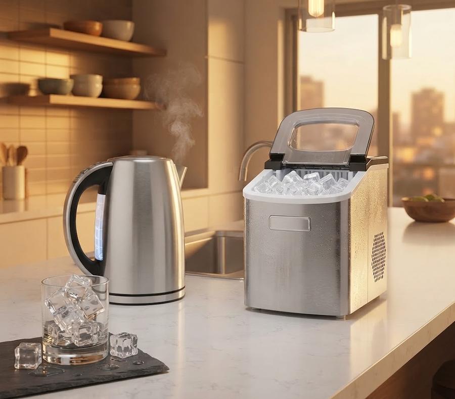 Luma Clear Ice Maker with Cuisinart Cordless Kettle